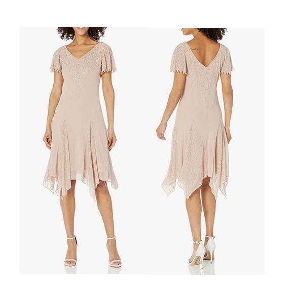 J Kara Women's Short Beaded Dress - Picture 1 of 9